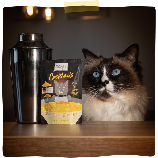 MjAMjAM - Delicious drink for cats - cocktails - plucked chicken meat, pack of 20 (20 x 40), grain-free MjAMjAM - Delicious drink for cats - cocktails - plucked chicken meat, pack of 20 (20 x 40), grain-free