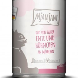 MjAMjAM - Premium Wet Cat Food - Duo of Tender Duck and Juicy Chicken on Carrots, 1 Pack (1 x 400g), Grain Free with Extra Meat MjAMjAM - Premium Wet Cat Food - Duo of Tender Duck and Juicy Chicken on Carrots, 1 Pack (1 x 400g), Grain Free with Extra Meat