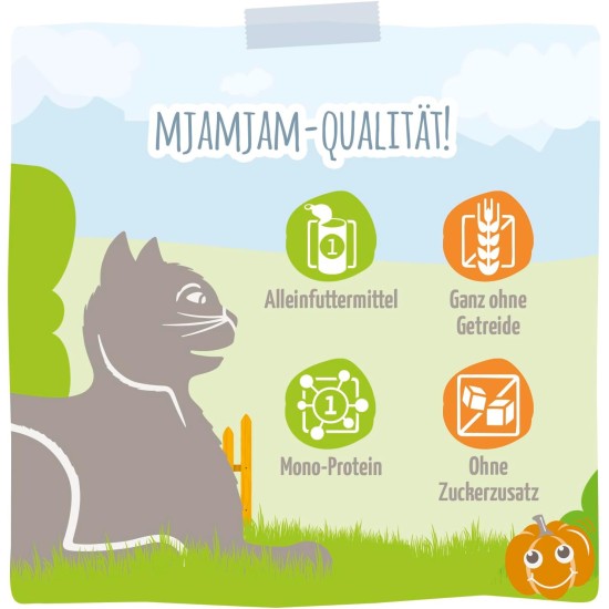 MjAMjAM - Premium Wet Food for Cats - Chicks & Friends Box, Pack of 12 (12 x 125 g), Grain-Free with Extra Meat MjAMjAM - Premium Wet Food for Cats - Chicks & Friends Box, Pack of 12 (12 x 125 g), Grain-Free with Extra Meat