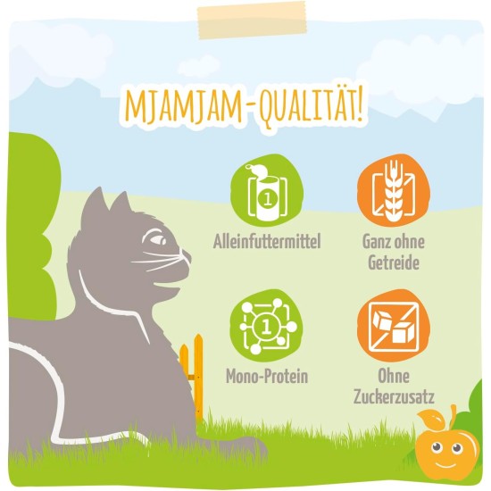 MjAMjAM - Premium Wet Food for Cats - Chicks & Friends Box, Pack of 12 (12 x 125 g), Grain-Free with Extra Meat MjAMjAM - Premium Wet Food for Cats - Chicks & Friends Box, Pack of 12 (12 x 125 g), Grain-Free with Extra Meat