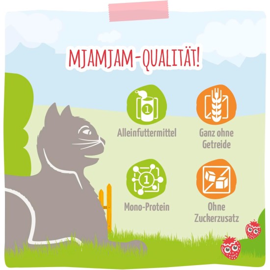 MjAMjAM - Premium Wet Food for Cats - Chicks & Friends Box, Pack of 12 (12 x 125 g), Grain-Free with Extra Meat MjAMjAM - Premium Wet Food for Cats - Chicks & Friends Box, Pack of 12 (12 x 125 g), Grain-Free with Extra Meat