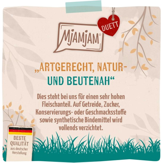 MjAMjAM - Premium Wet Food for Cats - Duet - Salmon Fillet Kisses Chicken, Pack of 6 (6 x 390 g), Grain-Free MjAMjAM - Premium Wet Food for Cats - Duet - Salmon Fillet Kisses Chicken, Pack of 6 (6 x 390 g), Grain-Free
