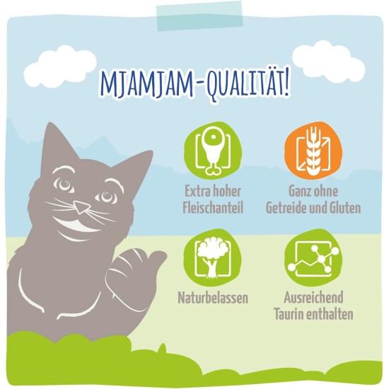 MjAMjAM - Premium Wet Food for Cats - Exquisite Trout on Juicy Chicken, Pack of 6 (6 x 200 g), Grain-Free MjAMjAM - Premium Wet Food for Cats - Exquisite Trout on Juicy Chicken, Pack of 6 (6 x 200 g), Grain-Free