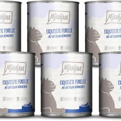 MjAMjAM - Premium Wet Food for Cats - Exquisite Trout on Juicy Chicken, Pack of 6 (6 x 800 g), Grain-Free MjAMjAM - Premium Wet Food for Cats - Exquisite Trout on Juicy Chicken, Pack of 6 (6 x 800 g), Grain-Free