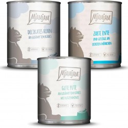 MjAMjAM - Premium Wet Food for Cats - Mix Pack II - Chicken & Pumpkin, Turkey, Duck & Poultry, Pack of 6 (6 x 800 g), Grain-Free with Extra Meat MjAMjAM - Premium Wet Food for Cats - Mix Pack II - Chicken & Pumpkin, Turkey, Duck & Poultry, Pack of 6 (6 x 800 g), Grain-Free with Extra Meat