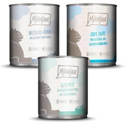 MjAMjAM - Premium Wet Food for Cats - Mix Pack II - Chicken & Pumpkin, Turkey, Duck & Poultry, Pack of 6 (6 x 800 g), Grain-Free with Extra Meat MjAMjAM - Premium Wet Food for Cats - Mix Pack II - Chicken & Pumpkin, Turkey, Duck & Poultry, Pack of 6 (6 x 800 g), Grain-Free with Extra Meat