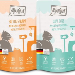 MjAMjAM - Premium Wet Food for Cats - Mono Pack 1 125 g, Pack of 12 (12 x 125 g), Natural with Extra Meat MjAMjAM - Premium Wet Food for Cats - Mono Pack 1 125 g, Pack of 12 (12 x 125 g), Natural with Extra Meat