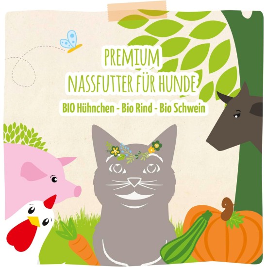 MjAMjAM - Premium Wet Food for Cats - Naturally Delicious - The Organic Box, Pack of 6 (6 x 400 g), Grain-Free MjAMjAM - Premium Wet Food for Cats - Naturally Delicious - The Organic Box, Pack of 6 (6 x 400 g), Grain-Free