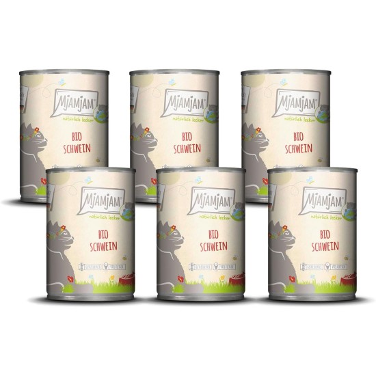 MjAMjAM - Premium Wet Food for Cats - Naturally Delicious - The Organic Box, Pack of 6 (6 x 400 g), Grain-Free MjAMjAM - Premium Wet Food for Cats - Naturally Delicious - The Organic Box, Pack of 6 (6 x 400 g), Grain-Free