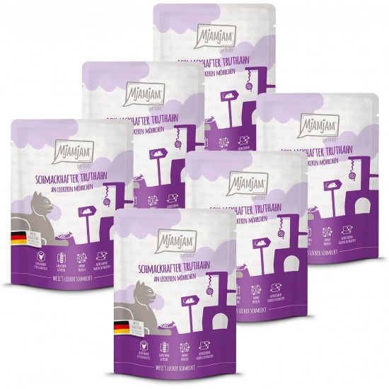 MjAMjAM - Premium Wet Food for Cats - Quetschie - Pure Meat Enjoyment - Pure Delicate Duck 6 Pack (6 x 300 g), Grain-Free with Extra Meat MjAMjAM - Premium Wet Food for Cats - Quetschie - Pure Meat Enjoyment - Pure Delicate Duck 6 Pack (6 x 300 g), Grain-Free with Extra Meat