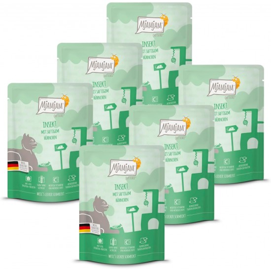 MjAMjAM - Premium Wet Food for Cats - Quetschie - Pure Meat Enjoyment - Pure Delicate Duck 6 Pack (6 x 300 g), Grain-Free with Extra Meat MjAMjAM - Premium Wet Food for Cats - Quetschie - Pure Meat Enjoyment - Pure Delicate Duck 6 Pack (6 x 300 g), Grain-Free with Extra Meat