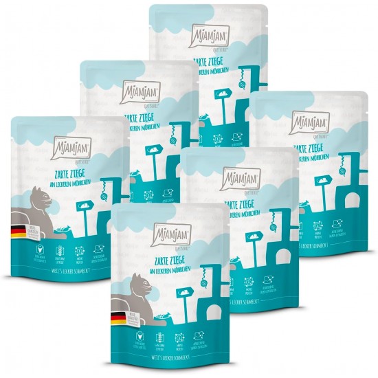 MjAMjAM - Premium Wet Food for Cats - Quetschie - Pure Meat Enjoyment - Pure Delicate Duck 6 Pack (6 x 300 g), Grain-Free with Extra Meat MjAMjAM - Premium Wet Food for Cats - Quetschie - Pure Meat Enjoyment - Pure Delicate Duck 6 Pack (6 x 300 g), Grain-Free with Extra Meat