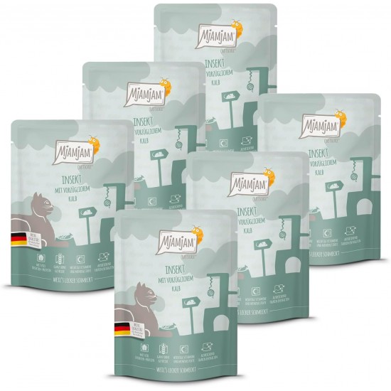 MjAMjAM - Premium Wet Food for Cats - Quetschie - Pure Meat Enjoyment - Pure Delicate Duck 6 Pack (6 x 300 g), Grain-Free with Extra Meat MjAMjAM - Premium Wet Food for Cats - Quetschie - Pure Meat Enjoyment - Pure Delicate Duck 6 Pack (6 x 300 g), Grain-Free with Extra Meat