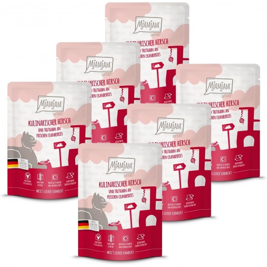MjAMjAM - Premium Wet Food for Cats - Quetschie - Pure Meat Enjoyment - Pure Delicate Duck 6 Pack (6 x 300 g), Grain-Free with Extra Meat MjAMjAM - Premium Wet Food for Cats - Quetschie - Pure Meat Enjoyment - Pure Delicate Duck 6 Pack (6 x 300 g), Grain-Free with Extra Meat