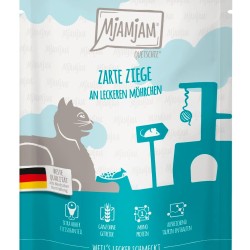 MjAMjAM - Premium Wet Food for Cats - Quetschie - Tender Goat on Delicious Carrots, Pack of 1 (1 x 300 g), Grain-Free with Extra Meat MjAMjAM - Premium Wet Food for Cats - Quetschie - Tender Goat on Delicious Carrots, Pack of 1 (1 x 300 g), Grain-Free with Extra Meat