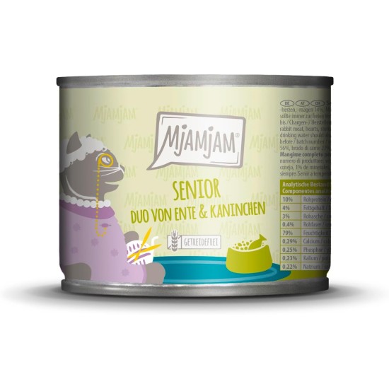 MjAMjAM - Premium Wet Food for Cats - Senior - Juicy Chicken, Pack of 6 (6 x 200 g), Grain-Free MjAMjAM - Premium Wet Food for Cats - Senior - Juicy Chicken, Pack of 6 (6 x 200 g), Grain-Free