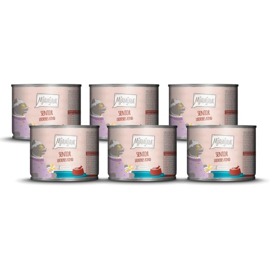 MjAMjAM - Premium Wet Food for Cats - Senior - Juicy Chicken, Pack of 6 (6 x 200 g), Grain-Free MjAMjAM - Premium Wet Food for Cats - Senior - Juicy Chicken, Pack of 6 (6 x 200 g), Grain-Free