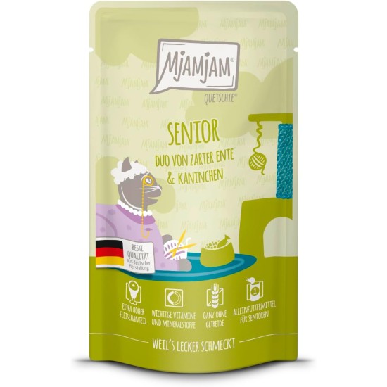 MjAMjAM - Premium Wet Food for Cats - Senior - Juicy Chicken, Pack of 6 (6 x 200 g), Grain-Free MjAMjAM - Premium Wet Food for Cats - Senior - Juicy Chicken, Pack of 6 (6 x 200 g), Grain-Free