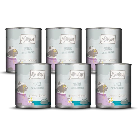 MjAMjAM - Premium Wet Food for Cats - Senior - Juicy Chicken, Pack of 6 (6 x 200 g), Grain-Free MjAMjAM - Premium Wet Food for Cats - Senior - Juicy Chicken, Pack of 6 (6 x 200 g), Grain-Free