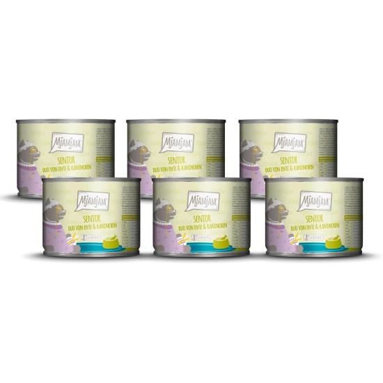 MjAMjAM - Premium Wet Food for Cats - Senior - Juicy Chicken, Pack of 6 (6 x 200 g), Grain-Free MjAMjAM - Premium Wet Food for Cats - Senior - Juicy Chicken, Pack of 6 (6 x 200 g), Grain-Free