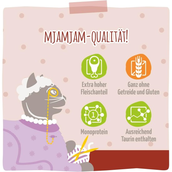 MjAMjAM - Premium Wet Food for Cats - Senior - Juicy Chicken, Pack of 6 (6 x 200 g), Grain-Free MjAMjAM - Premium Wet Food for Cats - Senior - Juicy Chicken, Pack of 6 (6 x 200 g), Grain-Free