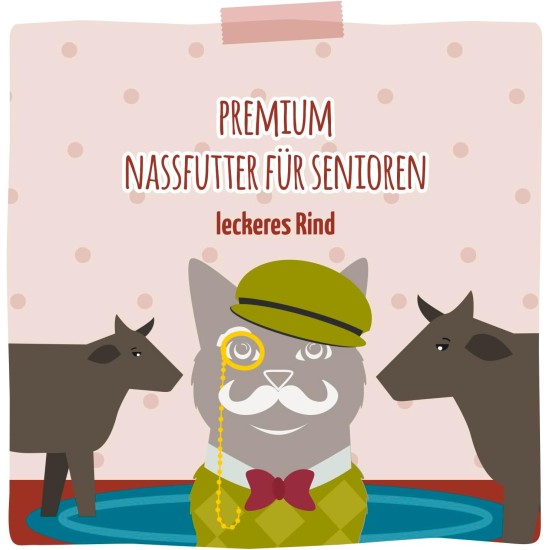 MjAMjAM - Premium Wet Food for Cats - Senior - Juicy Chicken, Pack of 6 (6 x 200 g), Grain-Free MjAMjAM - Premium Wet Food for Cats - Senior - Juicy Chicken, Pack of 6 (6 x 200 g), Grain-Free