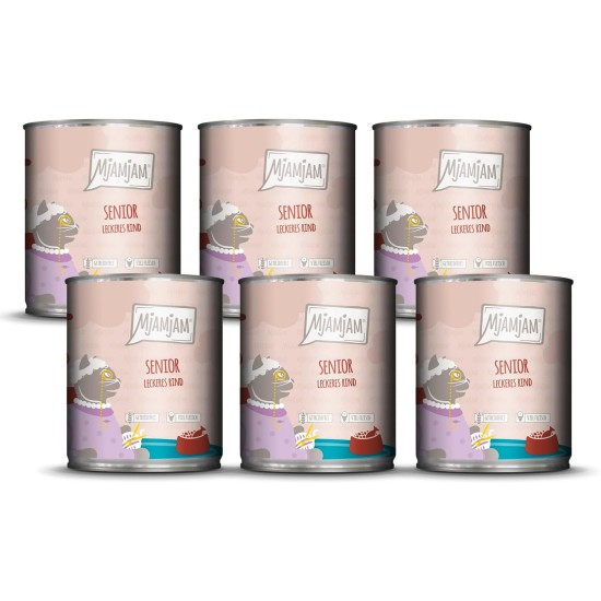 MjAMjAM - Premium Wet Food for Cats - Senior - Juicy Chicken, Pack of 6 (6 x 200 g), Grain-Free MjAMjAM - Premium Wet Food for Cats - Senior - Juicy Chicken, Pack of 6 (6 x 200 g), Grain-Free