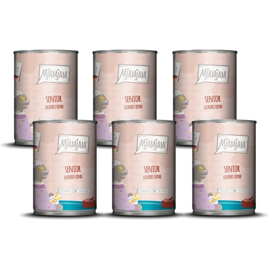 MjAMjAM - Premium Wet Food for Cats - Senior - Juicy Chicken, Pack of 6 (6 x 400 g), Grain-Free MjAMjAM - Premium Wet Food for Cats - Senior - Juicy Chicken, Pack of 6 (6 x 400 g), Grain-Free