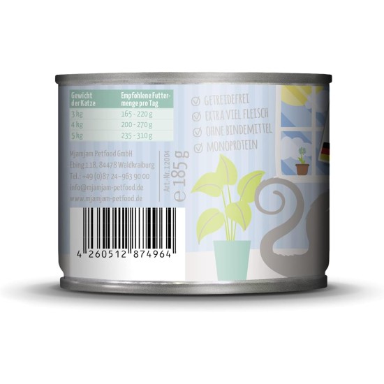 MjAMjAM - Premium Wet Food for Cats - Trial Pack I on Sauce, Pack of 6 (6 x 185 g), Grain-Free with Extra Meat MjAMjAM - Premium Wet Food for Cats - Trial Pack I on Sauce, Pack of 6 (6 x 185 g), Grain-Free with Extra Meat