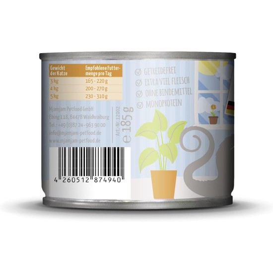 MjAMjAM - Premium Wet Food for Cats - Trial Pack I on Sauce, Pack of 6 (6 x 185 g), Grain-Free with Extra Meat MjAMjAM - Premium Wet Food for Cats - Trial Pack I on Sauce, Pack of 6 (6 x 185 g), Grain-Free with Extra Meat