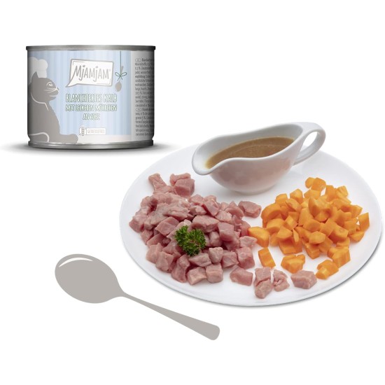 MjAMjAM - Premium Wet Food for Cats - Trial Pack I on Sauce, Pack of 6 (6 x 185 g), Grain-Free with Extra Meat MjAMjAM - Premium Wet Food for Cats - Trial Pack I on Sauce, Pack of 6 (6 x 185 g), Grain-Free with Extra Meat