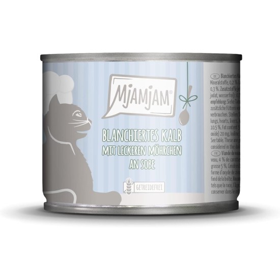 MjAMjAM - Premium Wet Food for Cats - Trial Pack I on Sauce, Pack of 6 (6 x 185 g), Grain-Free with Extra Meat MjAMjAM - Premium Wet Food for Cats - Trial Pack I on Sauce, Pack of 6 (6 x 185 g), Grain-Free with Extra Meat