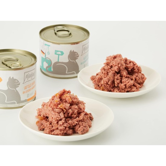 MjAMjAM - Premium wet food for cats - Monopackage 1 - with chicken and turkey, 6-pack (6 x 200 g), grain-free with lots of meat MjAMjAM - Premium wet food for cats - Monopackage 1 - with chicken and turkey, 6-pack (6 x 200 g), grain-free with lots of meat