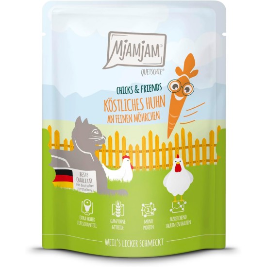 MjAMjAM - Quetschie Chicks & Friends Delicious Chicken on Fine Carrots 300g