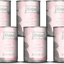 MjAMjAM Kitten Premium Wet Cat Food, Juicy Chicken with Salmon Oil, Grain-Free and High Meat Content, Pack of 6 (6 x 400 g) MjAMjAM Kitten Premium Wet Cat Food, Juicy Chicken with Salmon Oil, Grain-Free and High Meat Content, Pack of 6 (6 x 400 g)