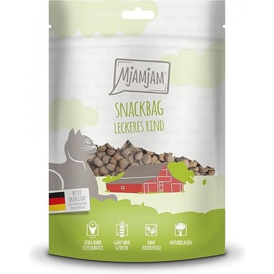 MjAMjAM Premium Cat Snack, Snack Bag, Culinary Wild Salmon, Pack of 1 (1 x 125 g), Natural, No Synthetic Preservatives MjAMjAM Premium Cat Snack, Snack Bag, Culinary Wild Salmon, Pack of 1 (1 x 125 g), Natural, No Synthetic Preservatives