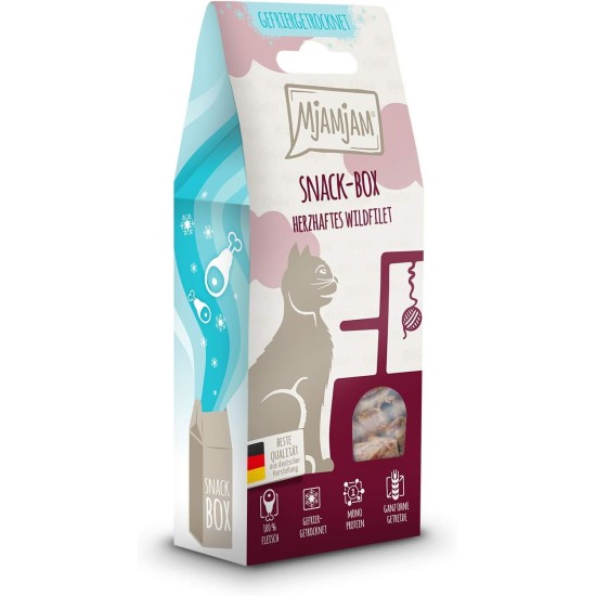 MjAMjAM Premium Cat Snack, Snack Bag, Culinary Wild Salmon, Pack of 1 (1 x 125 g), Natural, No Synthetic Preservatives MjAMjAM Premium Cat Snack, Snack Bag, Culinary Wild Salmon, Pack of 1 (1 x 125 g), Natural, No Synthetic Preservatives