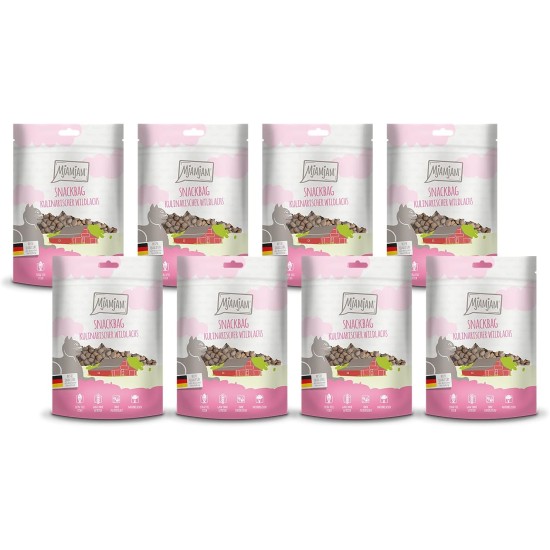 MjAMjAM Premium Cat Snack, Snack Bag, Culinary Wild Salmon, Pack of 1 (1 x 125 g), Natural, No Synthetic Preservatives MjAMjAM Premium Cat Snack, Snack Bag, Culinary Wild Salmon, Pack of 1 (1 x 125 g), Natural, No Synthetic Preservatives