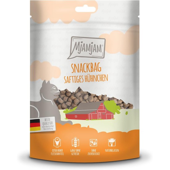 MjAMjAM Premium Cat Snack, Snack Bag, Culinary Wild Salmon, Pack of 1 (1 x 125 g), Natural, No Synthetic Preservatives MjAMjAM Premium Cat Snack, Snack Bag, Culinary Wild Salmon, Pack of 1 (1 x 125 g), Natural, No Synthetic Preservatives
