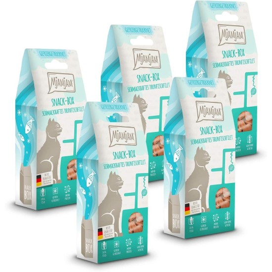 MjAMjAM Premium Cat Snack, Snack Bag, Culinary Wild Salmon, Pack of 1 (1 x 125 g), Natural, No Synthetic Preservatives MjAMjAM Premium Cat Snack, Snack Bag, Culinary Wild Salmon, Pack of 1 (1 x 125 g), Natural, No Synthetic Preservatives