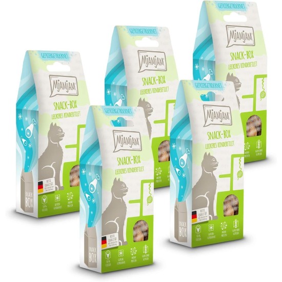 MjAMjAM Premium Cat Snack, Snack Bag, Culinary Wild Salmon, Pack of 1 (1 x 125 g), Natural, No Synthetic Preservatives MjAMjAM Premium Cat Snack, Snack Bag, Culinary Wild Salmon, Pack of 1 (1 x 125 g), Natural, No Synthetic Preservatives