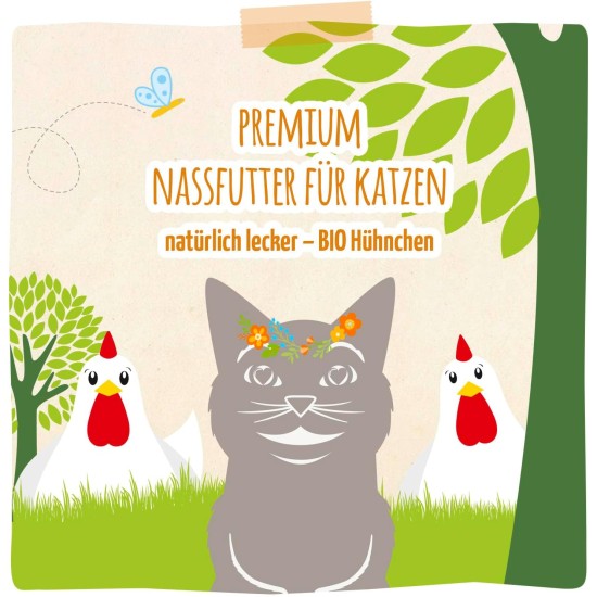 MjAMjAM Premium Wet Food for Cats - Naturally Delicious - Organic Beef, Pack of 6 (6 x 200 g), Grain-Free with Extra Meat MjAMjAM Premium Wet Food for Cats - Naturally Delicious - Organic Beef, Pack of 6 (6 x 200 g), Grain-Free with Extra Meat