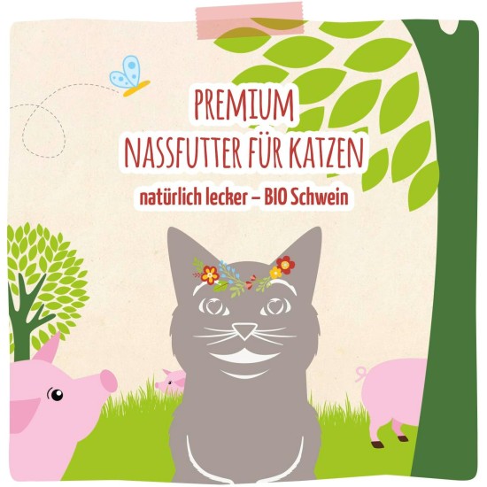 MjAMjAM Premium Wet Food for Cats - Naturally Delicious - Organic Beef, Pack of 6 (6 x 200 g), Grain-Free with Extra Meat MjAMjAM Premium Wet Food for Cats - Naturally Delicious - Organic Beef, Pack of 6 (6 x 200 g), Grain-Free with Extra Meat