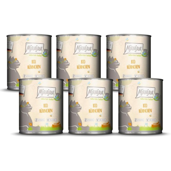 MjAMjAM Premium Wet Food for Cats - Naturally Delicious - Organic Beef, Pack of 6 (6 x 200 g), Grain-Free with Extra Meat MjAMjAM Premium Wet Food for Cats - Naturally Delicious - Organic Beef, Pack of 6 (6 x 200 g), Grain-Free with Extra Meat