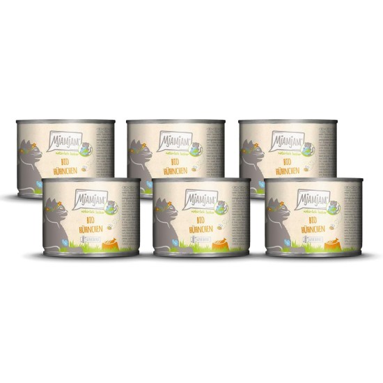 MjAMjAM Premium Wet Food for Cats - Naturally Delicious - Organic Beef, Pack of 6 (6 x 200 g), Grain-Free with Extra Meat MjAMjAM Premium Wet Food for Cats - Naturally Delicious - Organic Beef, Pack of 6 (6 x 200 g), Grain-Free with Extra Meat