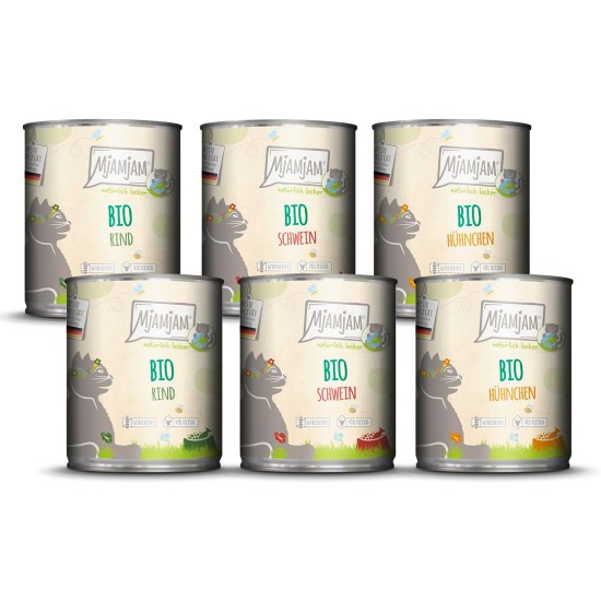 MjAMjAM Premium Wet Food for Cats - Naturally Delicious - Organic Beef, Pack of 6 (6 x 200 g), Grain-Free with Extra Meat MjAMjAM Premium Wet Food for Cats - Naturally Delicious - Organic Beef, Pack of 6 (6 x 200 g), Grain-Free with Extra Meat