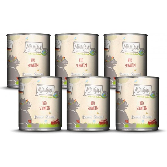 MjAMjAM Premium Wet Food for Cats - Naturally Delicious - Organic Chicken, Pack of 6 (6 x 200 g), Grain-Free with Extra Meat MjAMjAM Premium Wet Food for Cats - Naturally Delicious - Organic Chicken, Pack of 6 (6 x 200 g), Grain-Free with Extra Meat