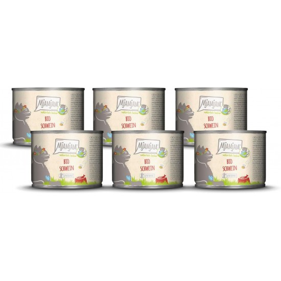 MjAMjAM Premium Wet Food for Cats - Naturally Delicious - Organic Chicken, Pack of 6 (6 x 200 g), Grain-Free with Extra Meat MjAMjAM Premium Wet Food for Cats - Naturally Delicious - Organic Chicken, Pack of 6 (6 x 200 g), Grain-Free with Extra Meat