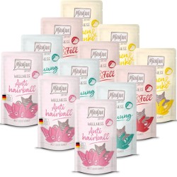MjAMjAM Premium Wet Food for Cats - Wellness Feel-Good Pack Beef, Pack of 12 (12 x 125 g), Grain-Free with Extra Meat MjAMjAM Premium Wet Food for Cats - Wellness Feel-Good Pack Beef, Pack of 12 (12 x 125 g), Grain-Free with Extra Meat