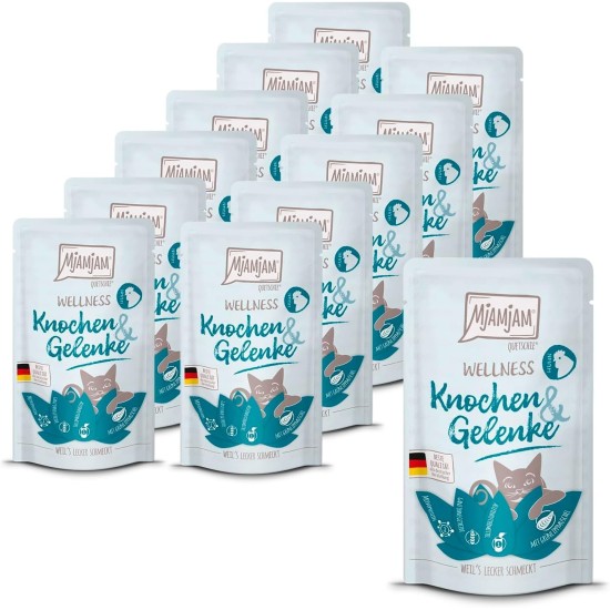 MjAMjAM Premium Wet Food for Cats - Wellness Feel-Good Pack Chicken, Pack of 12 (12 x 125 g), Grain-Free with Extra Meat MjAMjAM Premium Wet Food for Cats - Wellness Feel-Good Pack Chicken, Pack of 12 (12 x 125 g), Grain-Free with Extra Meat